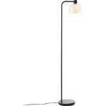 Brilliant Standleuchte Casto Glas Metall Schwarz Beige | Geeignet für 1x E27