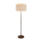 DFTP by Nordlux Takai Stehlampe Metall und Textil Beige | Geeignet für E27