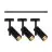 Nordlux Jerome Komplettset 1-Phasen Rail 1 Meter Schwarz | incl. 3x Spot
